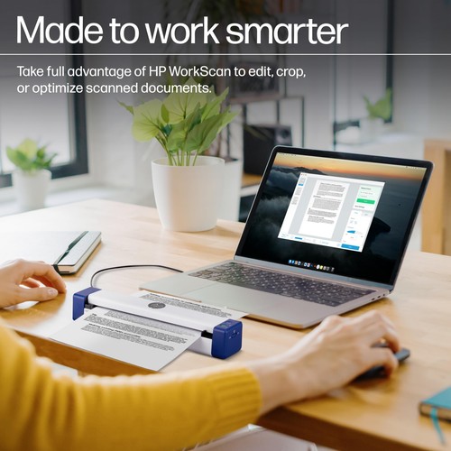 HP PS100W Mobile Document Scanner | Compact Wireless Rechargeable, USB & Wi-Fi - Photo 7/9