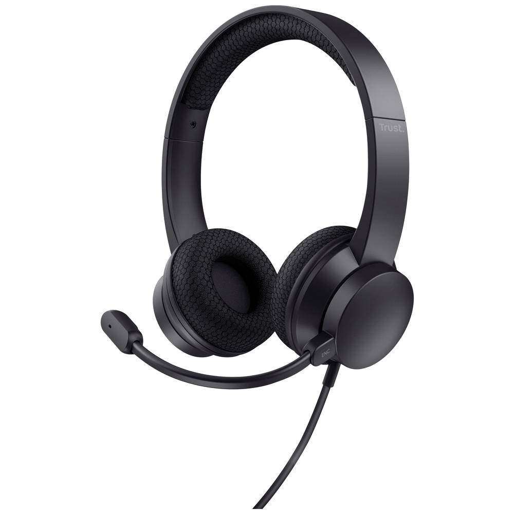 Casque filaire noir Trust Ayda élimine les bruits ambiants pour rester concentré