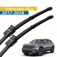 2Pcs Front Windshield Flat Wiper Blades For Volkswagen Atlas 2018 - 2024 26"+21"