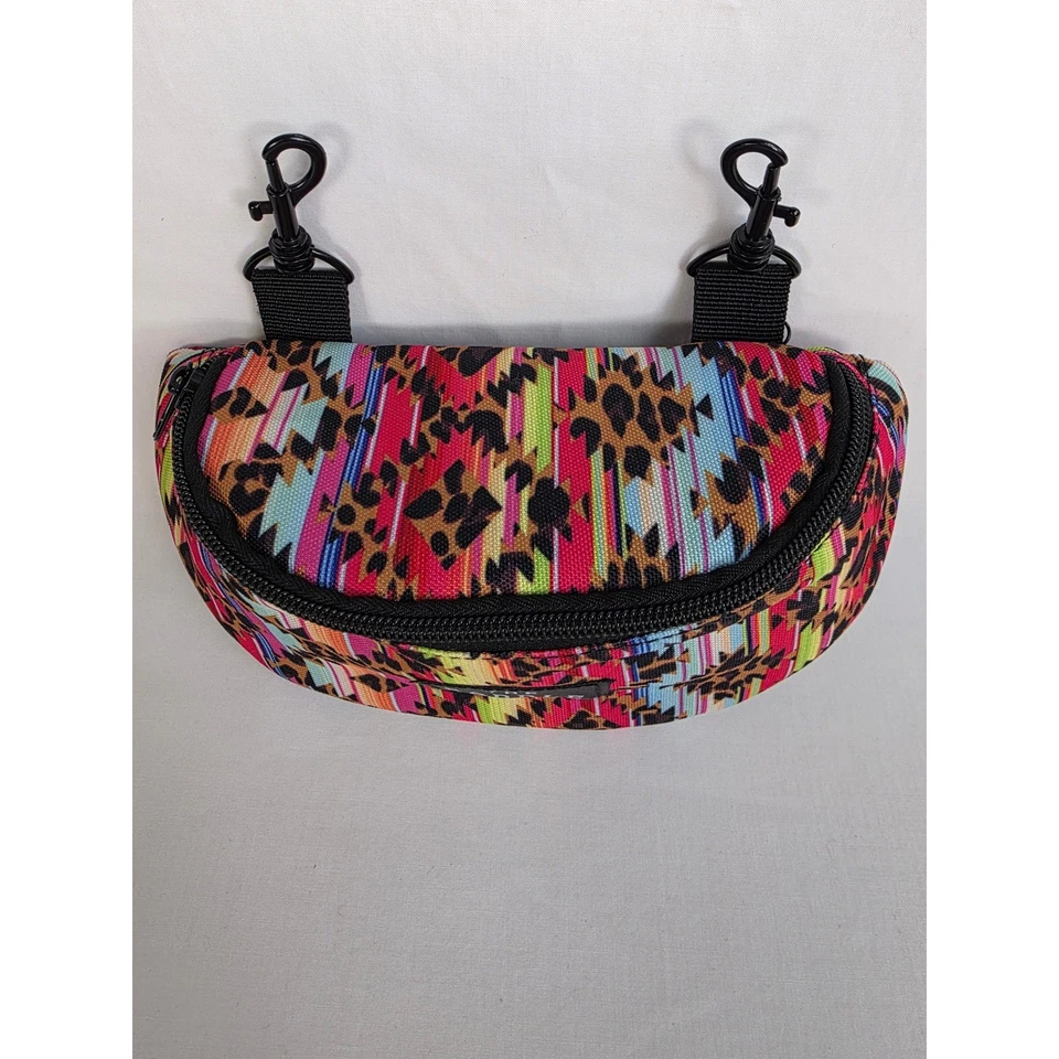 Bolso The Saddle Sack Inglés Multicolor Leopardo y Rayas Cadera Fallon Taylor Foto 3 de 4