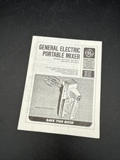 General Electric Portable Mixer 1976 OEM Booklet M22 M47 M24 M74 Vtg Made in USA