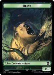 Beast // Treefolk Double-Sided Token (10//13) Commander: The Lord of the Rings: Tales of Middle-earth