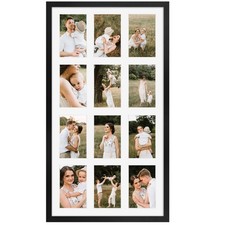 12 Opening 4x6 Black Collage Picture Frames, Multiple Frames for Displaying 6...