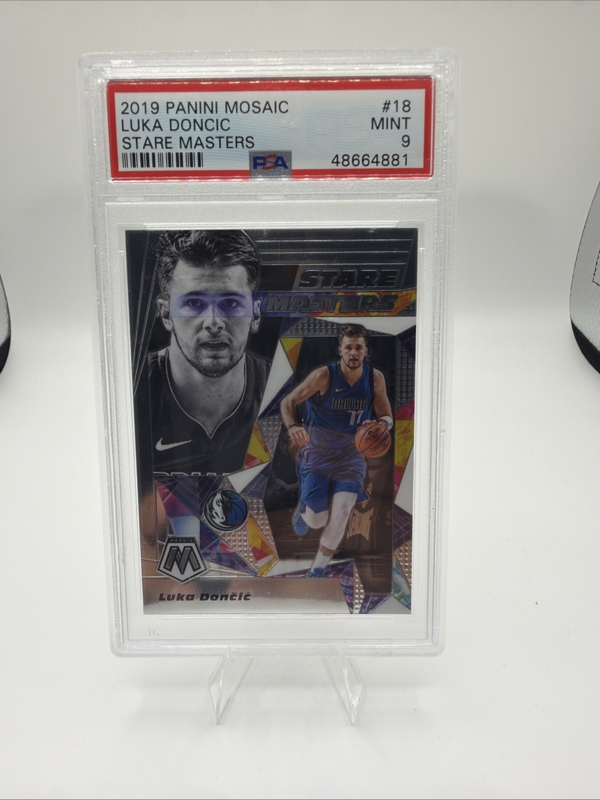 2019 Panini Mosaic Luka Doncic Stare Masters Basketball Card #18 PSA 9