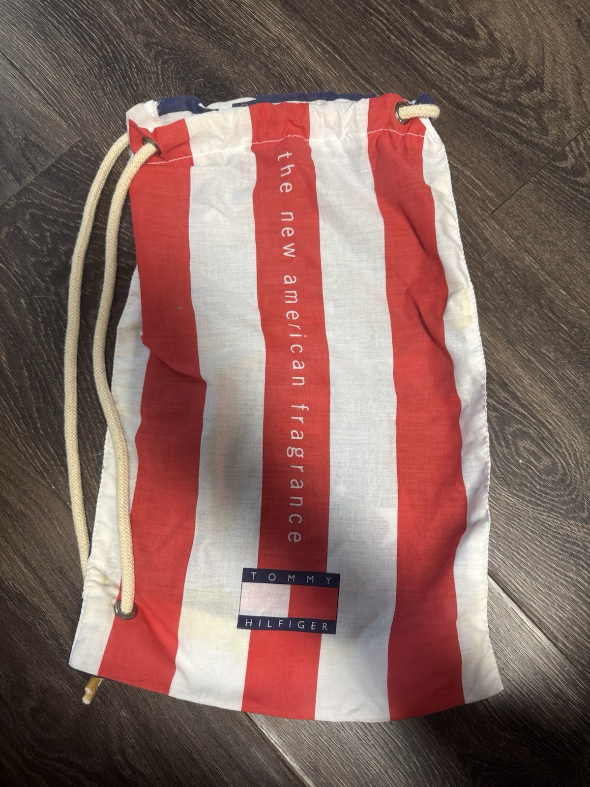 Tommy Hilfiger Vintage Backpack Drawstring Bag Red/Blue