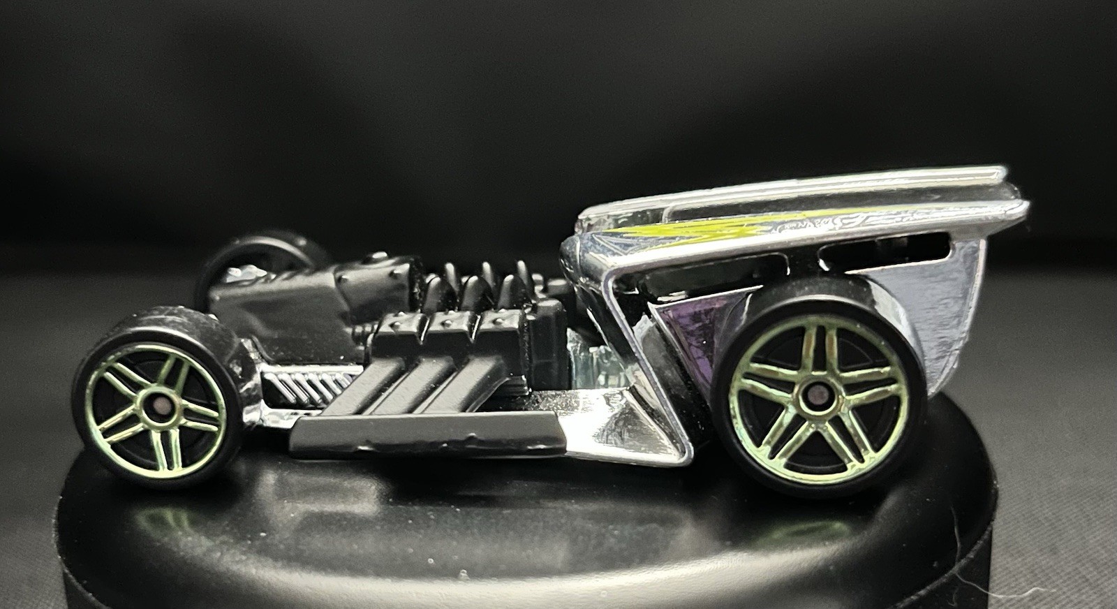 Hot Wheels Z-Rod Toy Car 💿🟢 Silver Green 2016 Super Chrome 1:64 Mattel Diecast