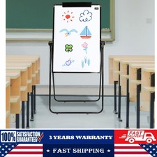 Foldable Dry Erase Board Kit Mobile Double-sided Whiteboard Magnetic 40x28   