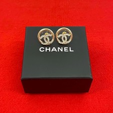 Chanel Coco Mark Earrings Women Gold One Size 611849