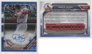 2019 Bowman Chrome Prospect Blue Refractor /150 Andrew Knizner Rookie Auto RC