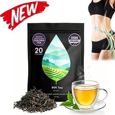 PiPi Tea Organic Oolong Tea Bags - Whole Leaf, 20 Bags 4g Each - Cortisol  Ca
