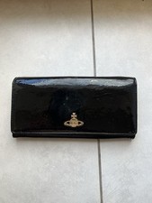 Vivienne Westwood Long Wallet Black With Logo Designer Orb Logo Luxury Limited E