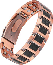 Copper Magnetic Bracelet for Men, 3X Strength Pure Copper Bracelet for Men,Ideal