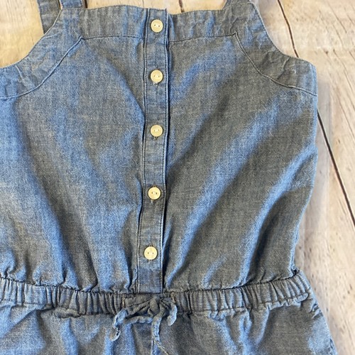 Polo Ralph Lauren chambray short romper girls Size 5 Cotton Outfit Blue - Picture 12 of 18