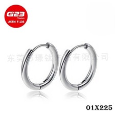 Orecchini G23 in lega di titanio orecchini a spirale semplici creoli F136 titanio orecchino