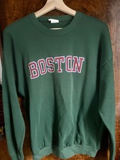 Vintage Boston Crewneck Sweatshirt - XL, HUNTER Green, Roochi Brand