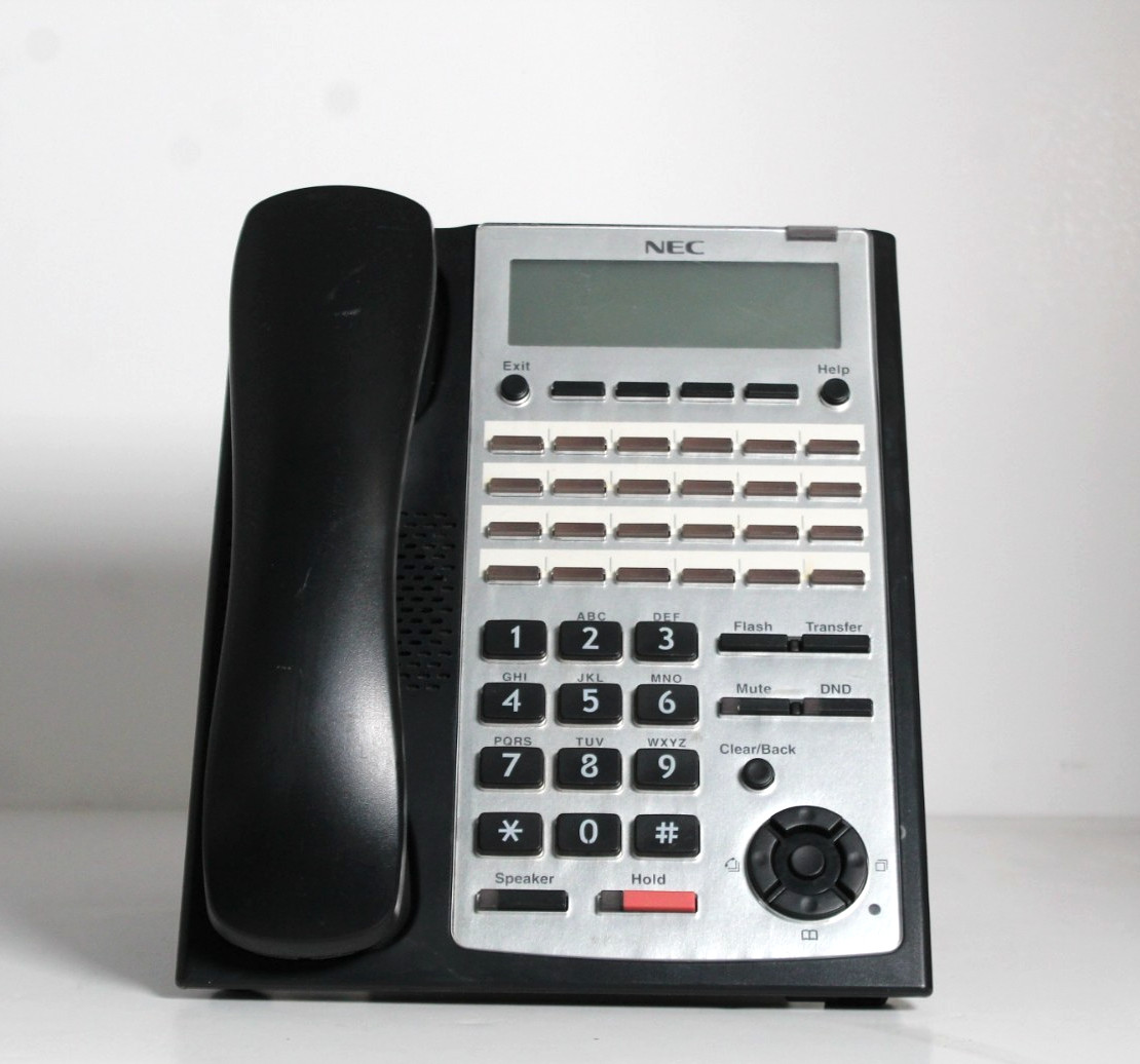 Lot of 5 NEC IP4WW-24TIXH-C TEL(BK) IP VoIP Office Phones w/ Handsets & Stands