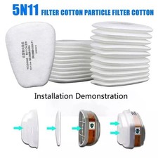 40X 5N11 Gas Mask Cotton Filter Replacement for 6200 6800 7502 Dust Respirator