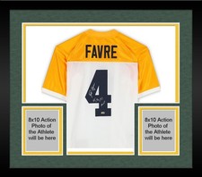 Framed Brett Favre Packers Signed Mitchell & Ness 1994 Legacy Jersey w/MVP Insc