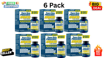 6 Pack Super Beta Advanced Now with Saw Palmetto total, 720 Capsules Exp 07/2028