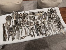 Misc Bulk Lot Of Silverware Plate Materials Silver Plated