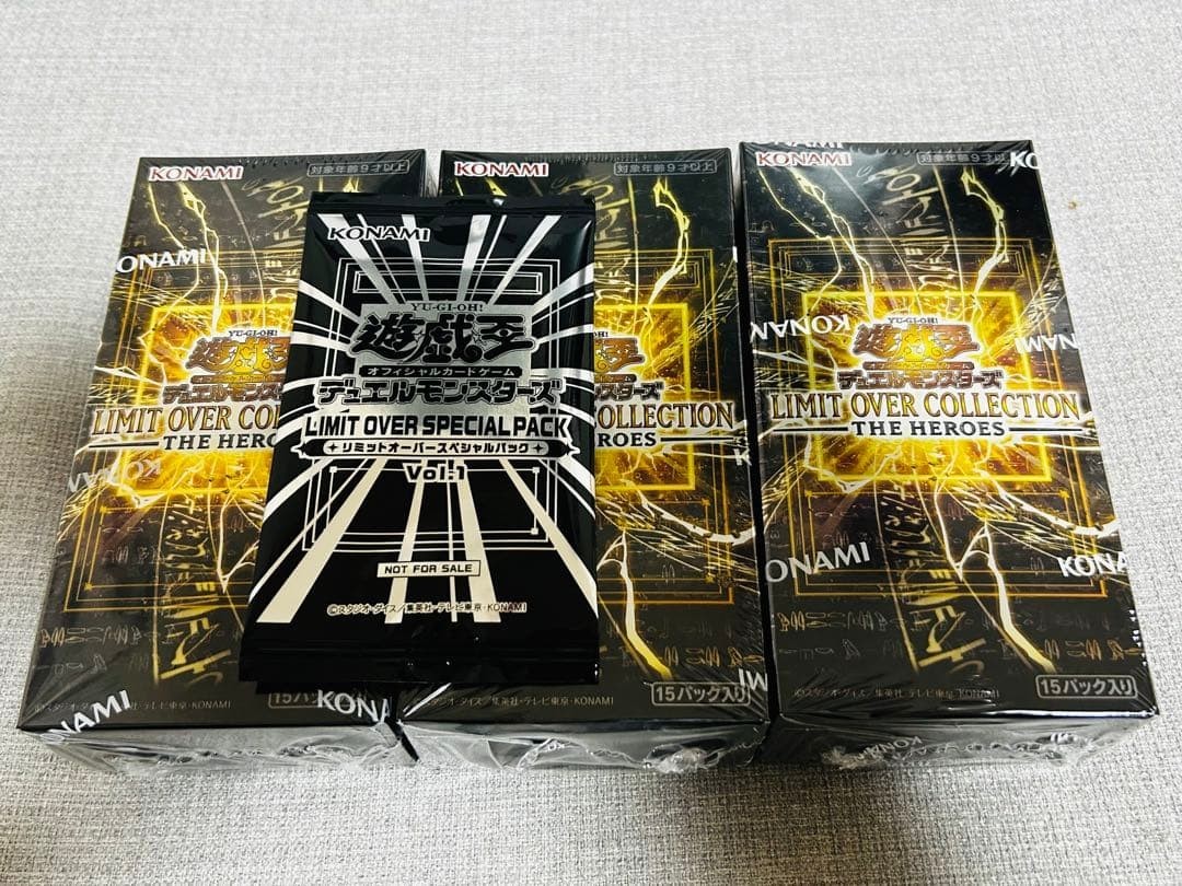 Yu-Gi-Oh OCG LIMIT OVER COLLECTION THE HEROES 3 Box Set + Bonus