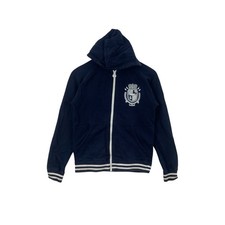 LACOSTE PARIS Crest Logo Zipper Ringer Hoodie Sweatshirt Jumper Zipper