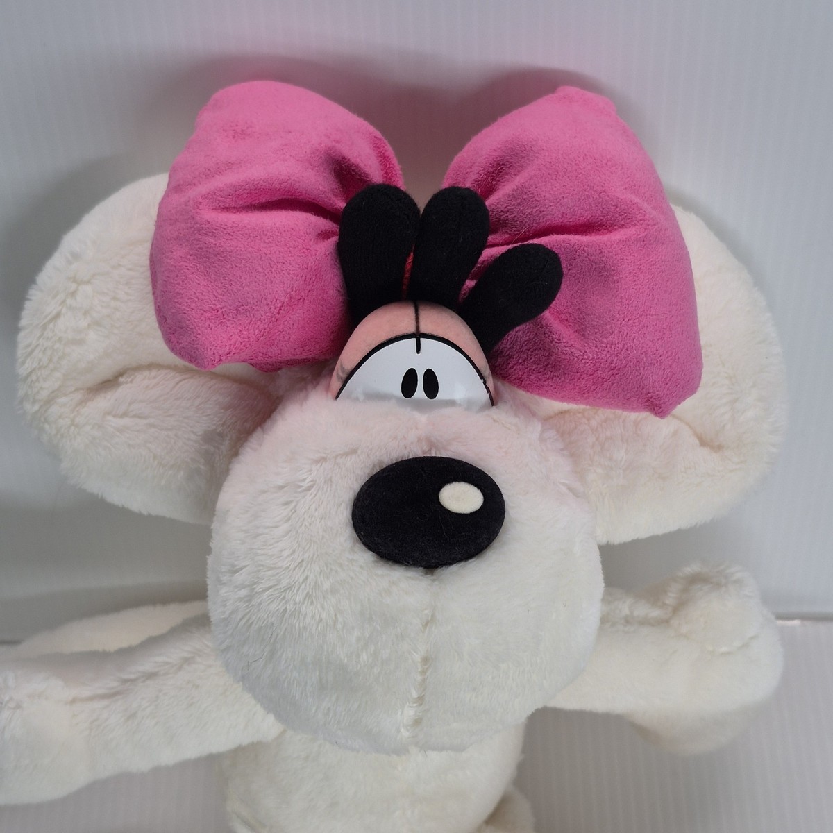 Vintage Diddl Diddlina Pink bow Plush Mouse Thomas Goletz Depesche