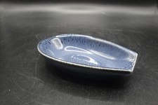 Vintage c.1965 Rookwood Pottery Spoon Rest  LXV #7183 Blue High Gloss Glaze