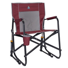 GCI Outdoor Freestyle Rocker Folding Rocking Camp Chair Maroon