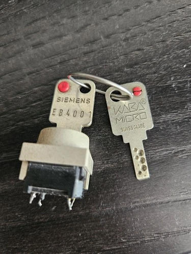 RRR RARE Vintage KABA Micro Switch incl. 2 keys EB4001 from Siemens