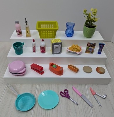 Battat Our Generation + other 18'' Doll Accessories waffle maker food office lot