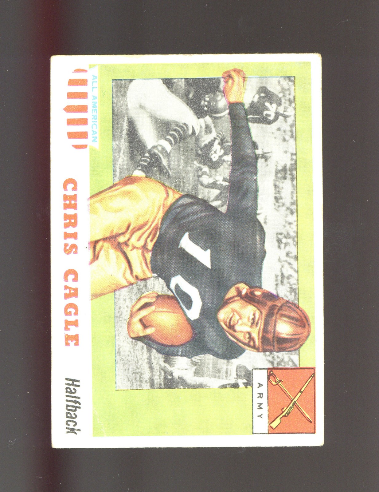 Chris Cagle #95 Football Cards 1955 Topps All American trading card — raw and PSA graded price guide