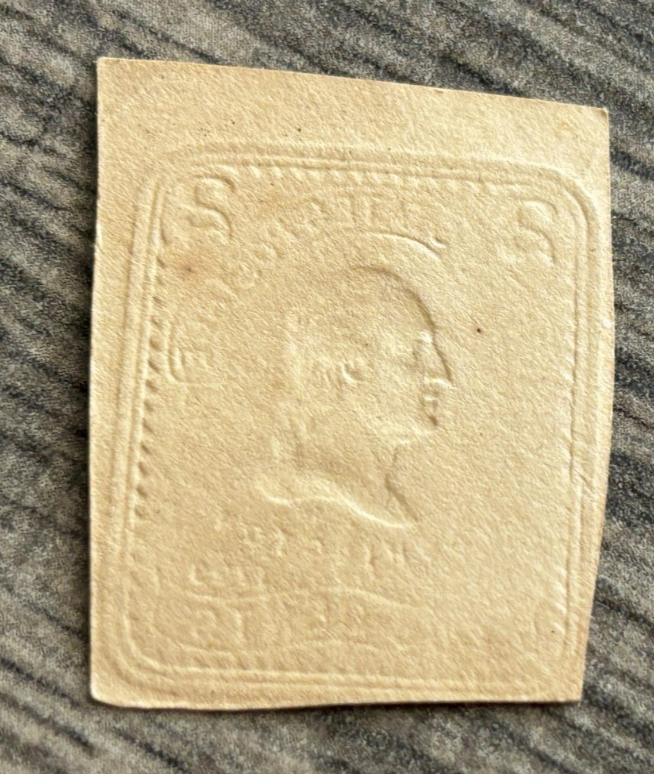 Red Carmine 2 cents U.S Embossed Stamp 1732-1799 George Washington