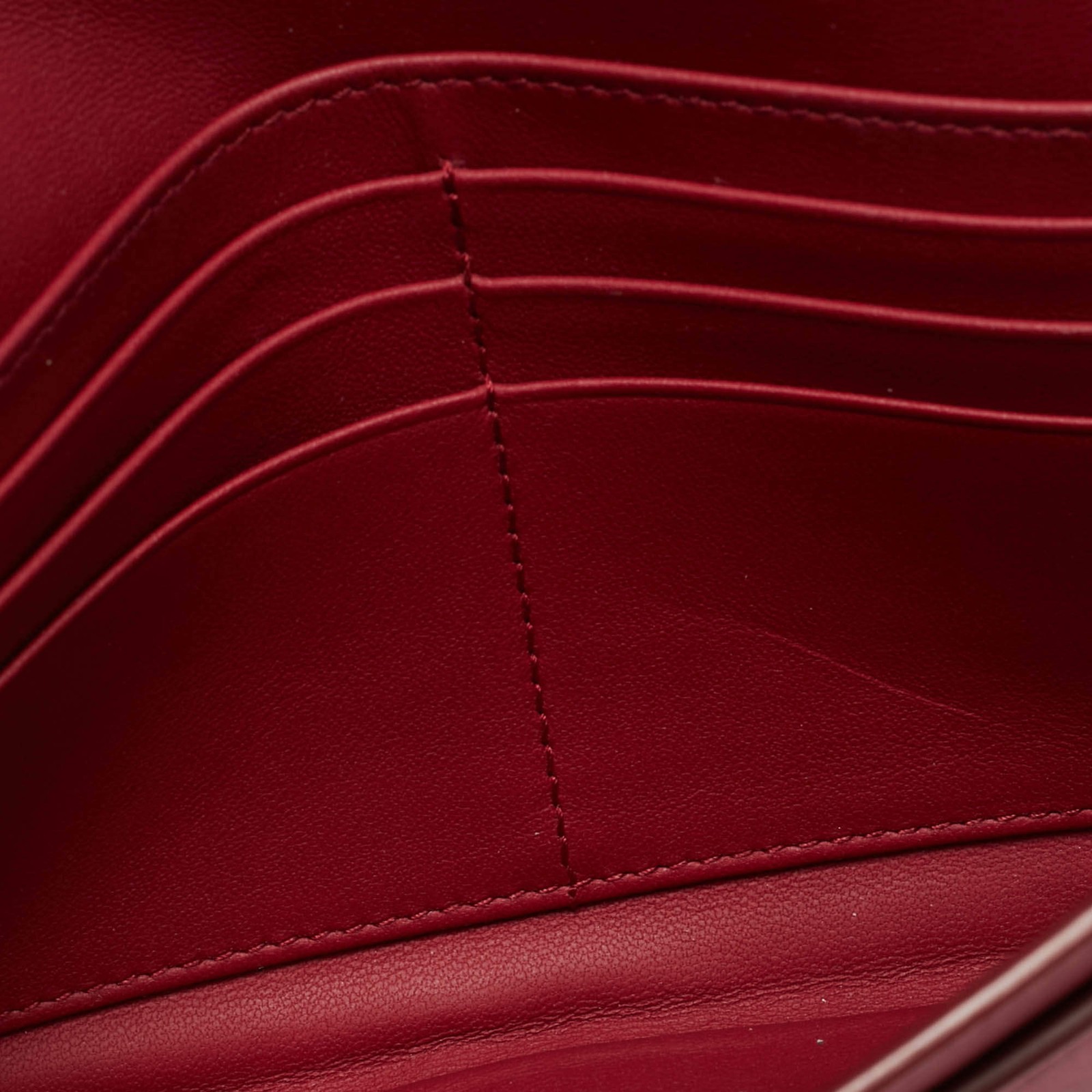 Dior Saddle Burgundy Leather Continental Wallet thumbnail 2