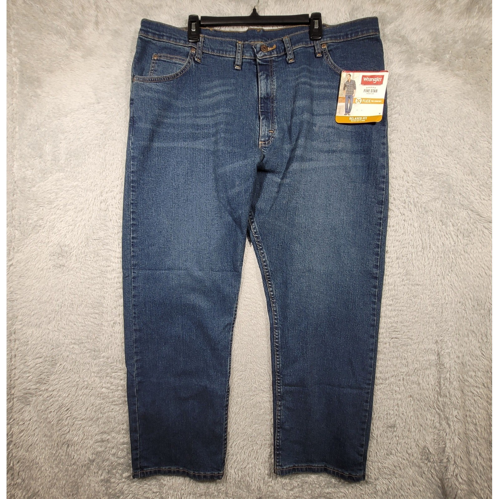 Men 44x30 Blue Five Star Premium Relaxed Fit Flex Denim 1097