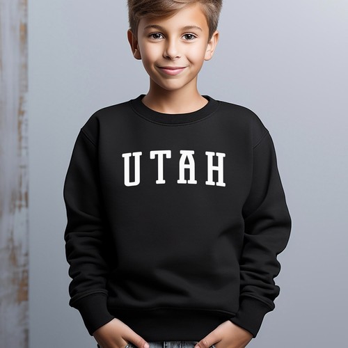 Utah Sweatshirt | Utah Youth Crewneck Sweatshirt | Utah Sweatshirt - Picture 3 of 5