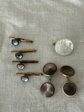 Vintage Lot of Mother of Pearl/ Glass Tuxedo Shirt Button, Studs, Cufflinks.