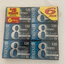 Maxwell 8mm GX-MP Lot of 6 Quality Camcorder Videotape 120 - NEW