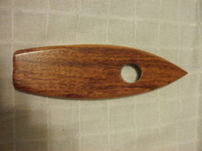 3 1/2" x 11" schönes Holzboot wie Schnitzerei mit Loch