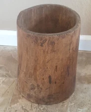 Handcarved Antique Tree Trunk Contaner Storage 1871 Wood