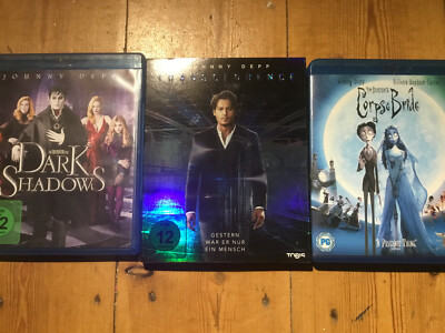 Johnny Depp [3 Blu Ray] Dark Shadows + Transcendence + Corpse Bride