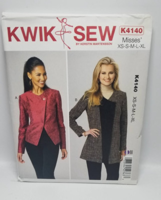 UNCUT!  Misses' Work or Dress Jackets Sewing Pattern by Kwik Sew, K4140, XS-XL