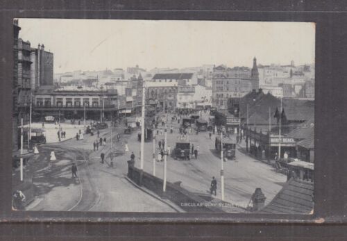 NEW SOUTH WALES, SYDNEY, CIRCULAR QUAY, TRAMS, c1910 ppc., unused, - Picture 1 of 1