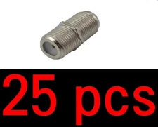 25 PCS F81 BARREL COUPLER ADAPTER RG6 RG59 CONNECTOR COAX FEMALE F CCTV Cable TV