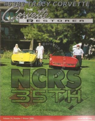 Vol 35 No 3 Winter 2009 Corvette Restorer Elfi Arkus-Duntov Marvin Burnett