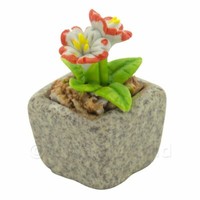Miniatur Handgefertigte Doppel Farbige Keramik Blumen