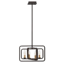 Image of 4 Bulb Ceiling Pendant Light Fitting Buckeye Bronze LED E14 60W Bulb