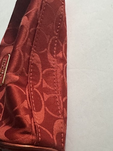 Coach Cosmetic Bag Limited Edition Estee Lauder Red Signature Logo Makeup Case - Picture 7 of 19