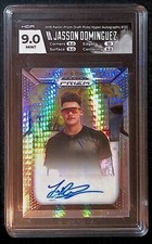 2019 PRIZM DRAFT JASSON DOMINGUEZ ROOKIE HYPER  AUTO 17/75 HGA 9 MINT RC