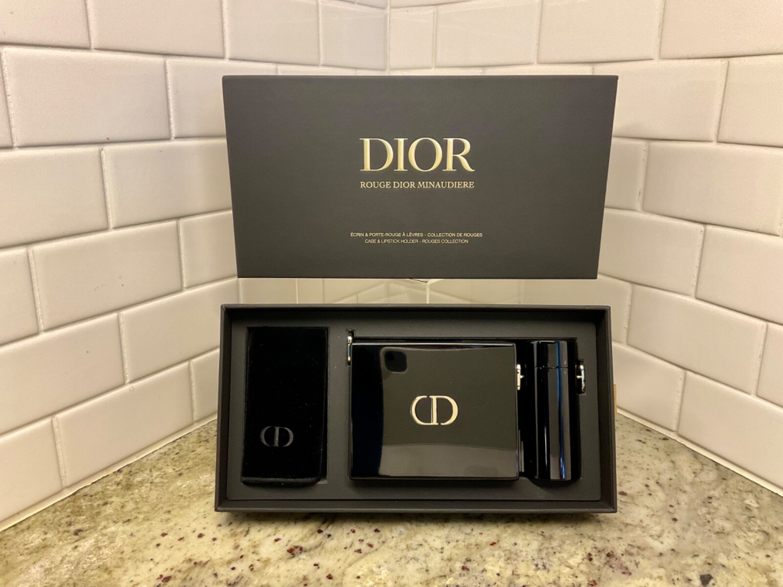DIOR Rouge Dior Minaudiere Refillable Lipstick Case New Authentic-image